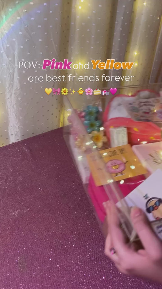 Pink And Yellow Gift Box
