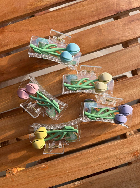 Tulip Hair Clips