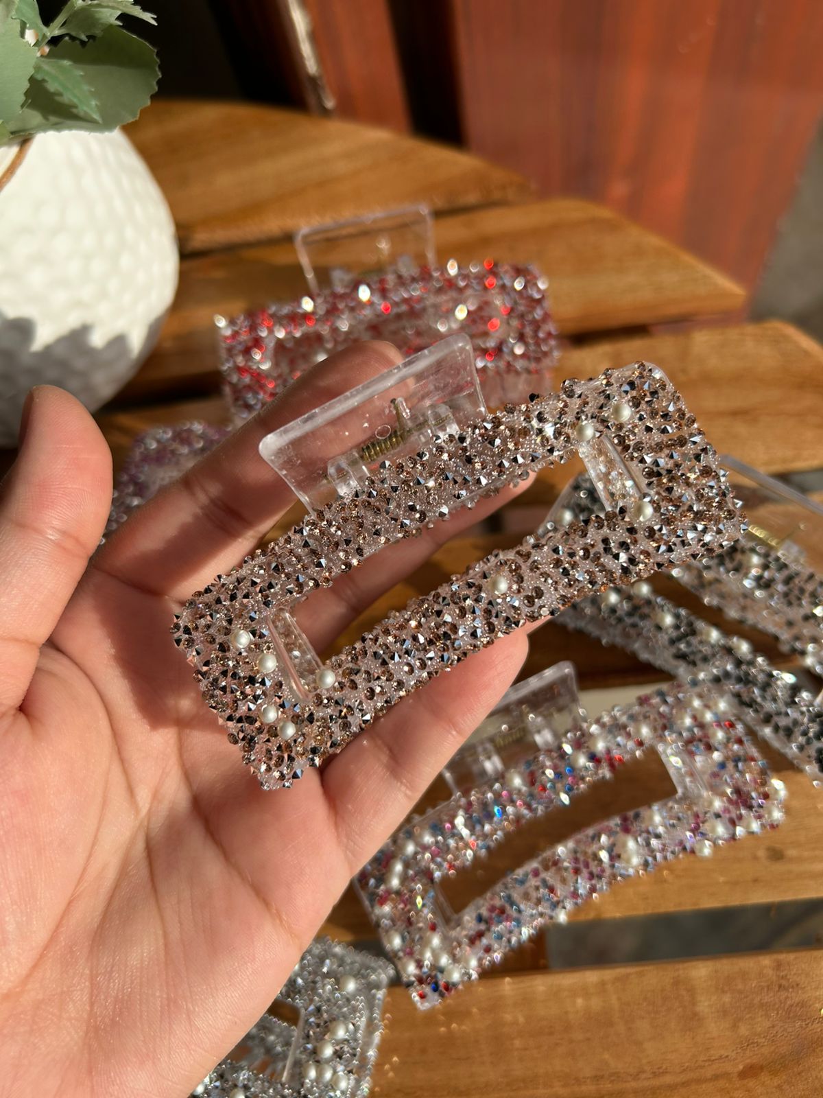 Crystal claw clips