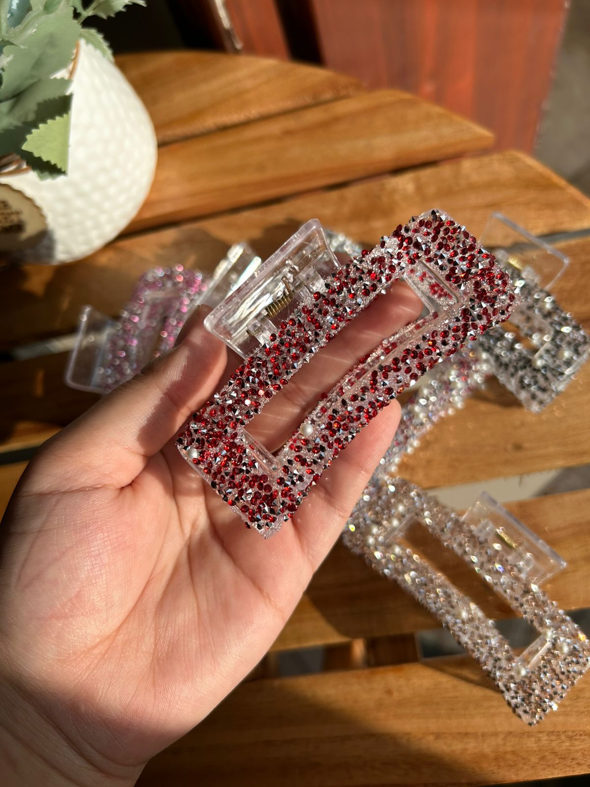 Crystal claw clips