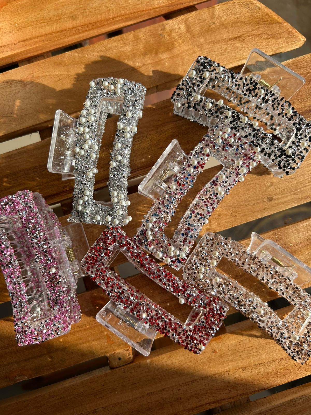 Crystal claw clips