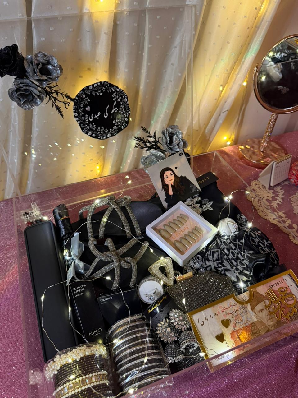Black and silver Eid box