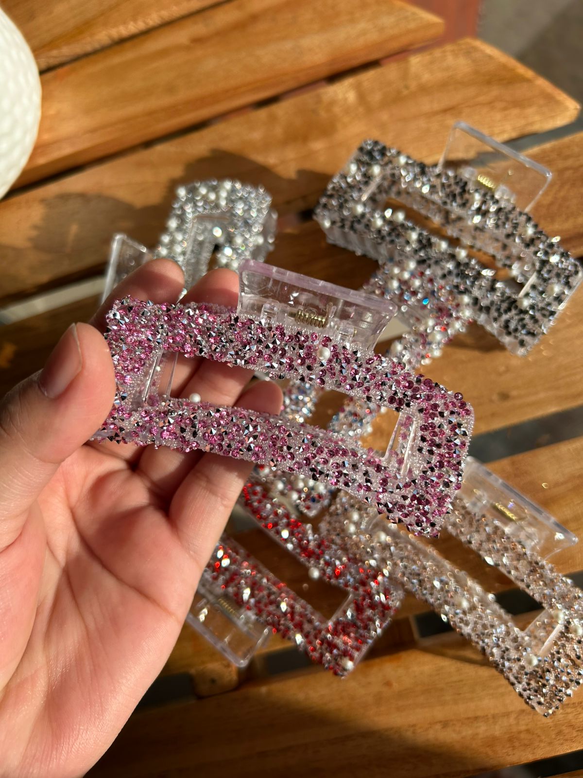 Crystal claw clips