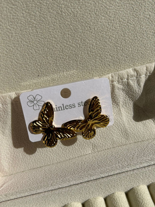 Stainless butterfly earrings