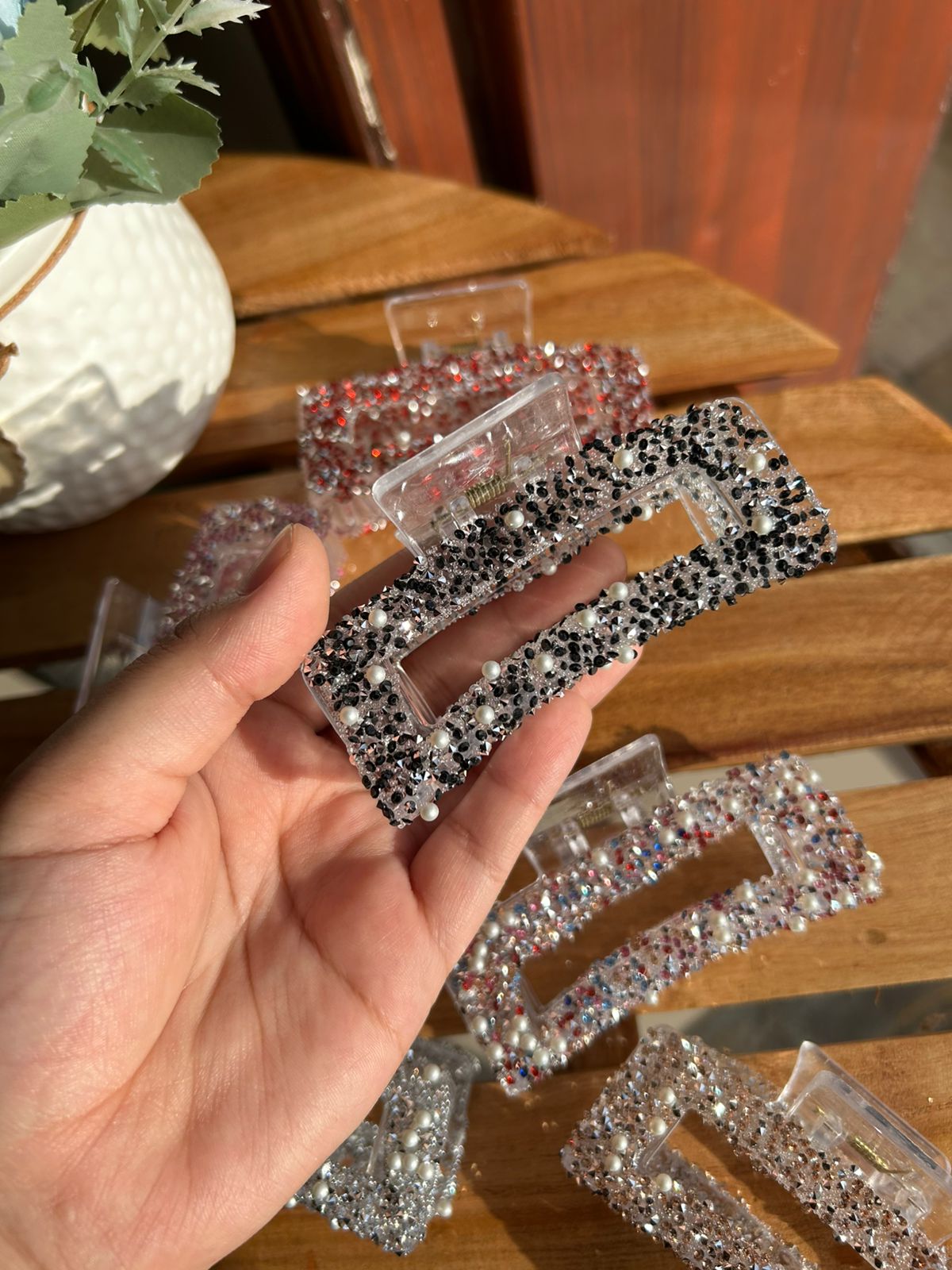 Crystal claw clips